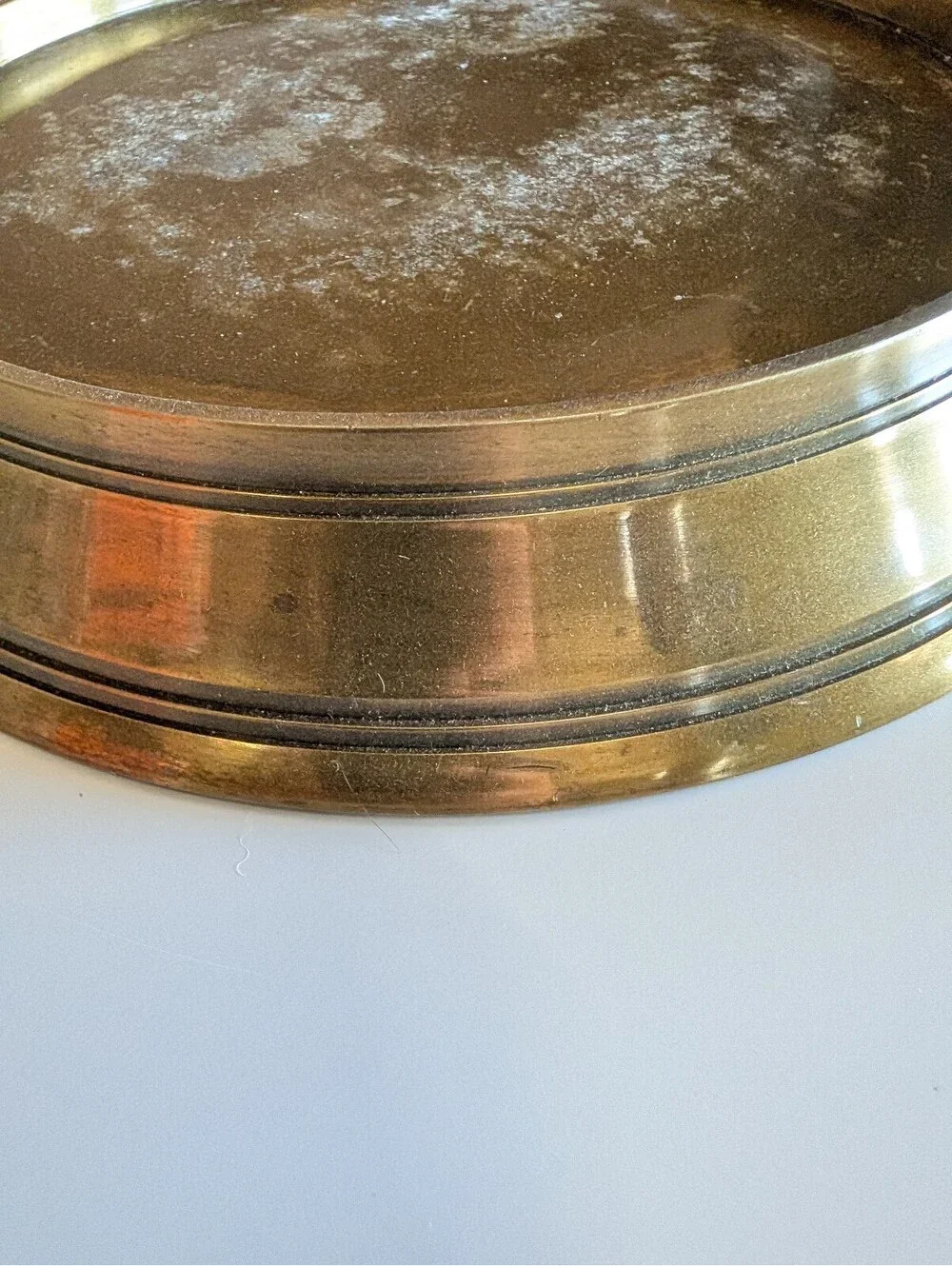 Vintage Glass Dome Cloche with Brass Base